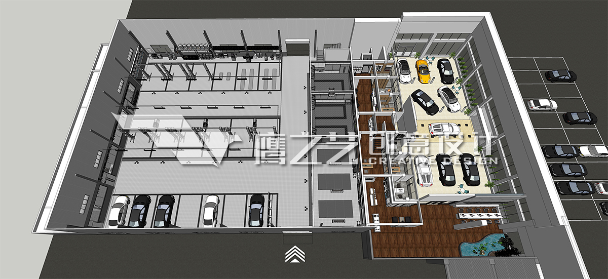 国外汽车修理厂设计图图片